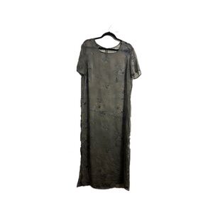 Impressions Gray Floral Dress